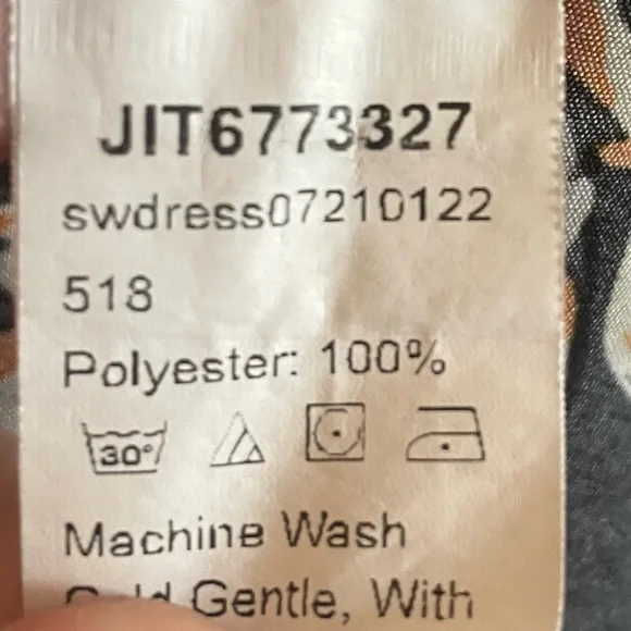 4/$20➡️ Black Spaghetti Strap V-Neck Mini Dress Orange Floral Design – Size 2X - Picture 11 of 12